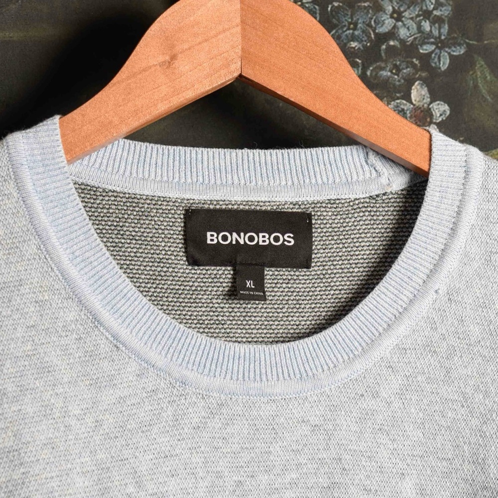 Bonobos instarsia sweater with poolside scene, size men's XL - Picture 2 of 7